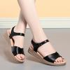 Модные новые летние женские сандалии повседневные туфли на плоской подошве из натуральной кожи женские босоножки на танкетке мягкая подошва уютная обувь для мам удобные