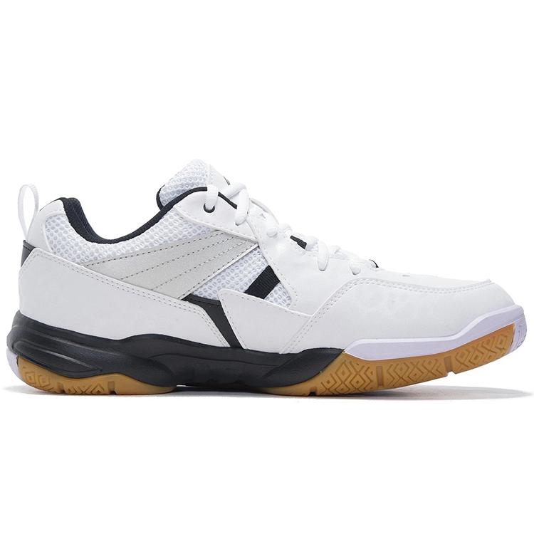 New LiNing Koba Cushioned Slip Resistant Abrasion Resistant Breathable Low Top Badminton Shoes White Black AYTM079-11