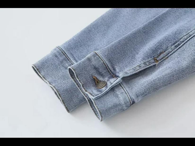 Джинсовая куртка с квадратным вырезом для женщин ранней осени