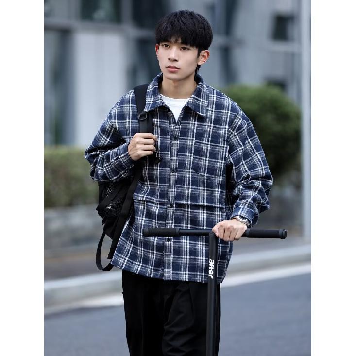 Рубашка с длинным рукавом с буквенным принтом 2024 года в японском стиле в стиле Гонконга, свободная рубашка для мальчиков, летнее модное универсальное повседневное пальто