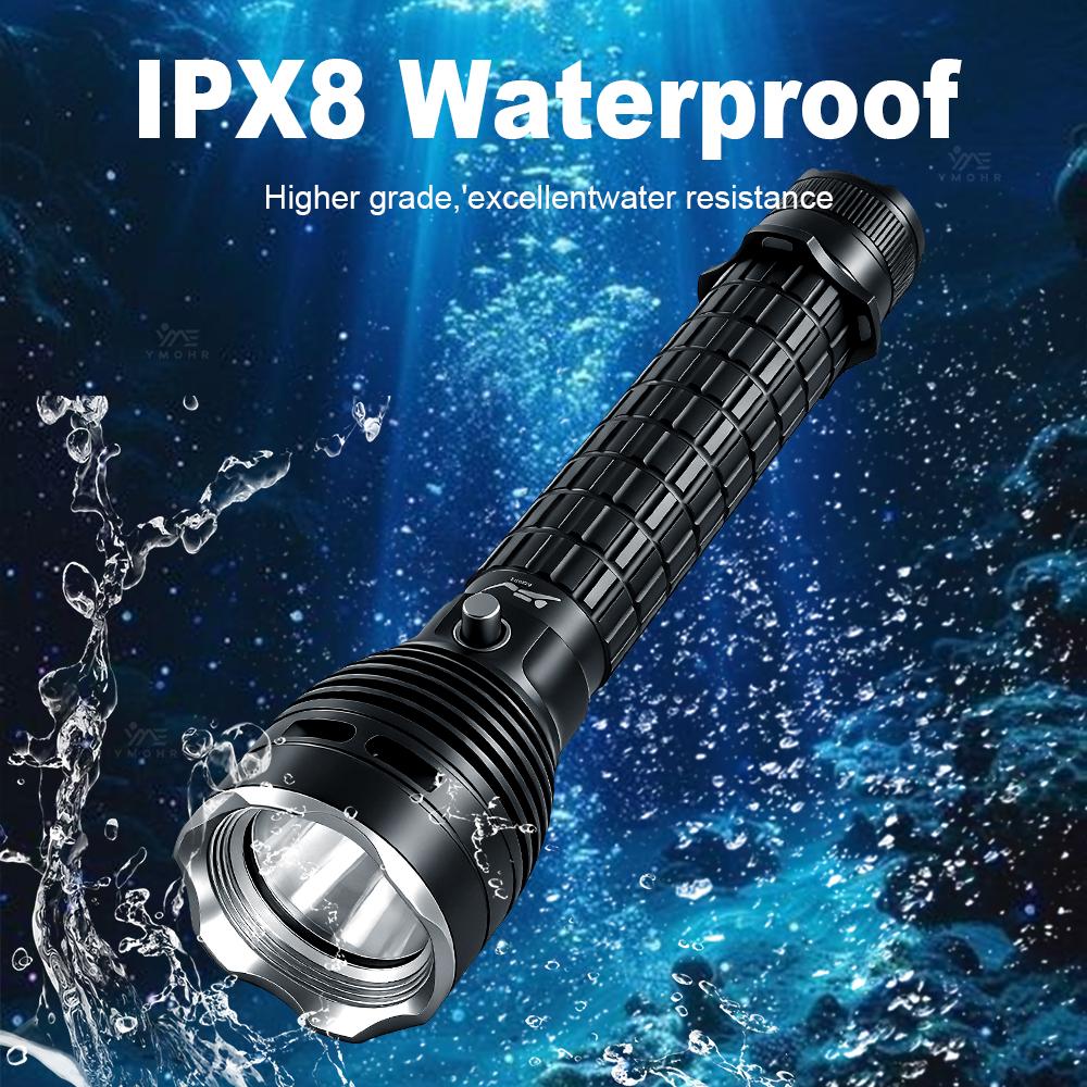 XHP70 Профессиональный 50M Дайвинг-фонарь IPX8 Водонепроницаемый Подводный фонарь Магнитный переключатель Фонарь для дайвинга для подводного плавания Аварийный