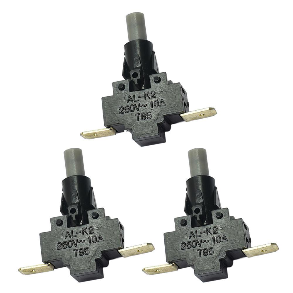 3pcs Gear Switch 10A/250V Push Button Switch AL-K2 Room Heater Electric Heater Switch 2pin Repair Accessories