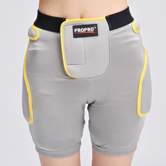 Outdoor Sports Protective Breathable Black/Silver Men/Women Sponge For Ski Skating Riding Diaper Hockey Pants Gear