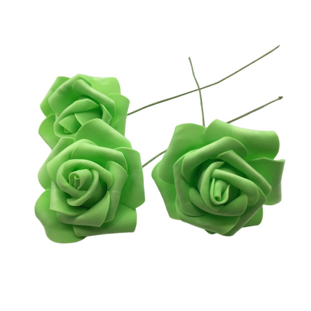 50 шт. Портативные реалистичные искусственные цветы для дома, офиса, отеля, для помещений, улицы, свадьбы, многоразовые имитационные розы