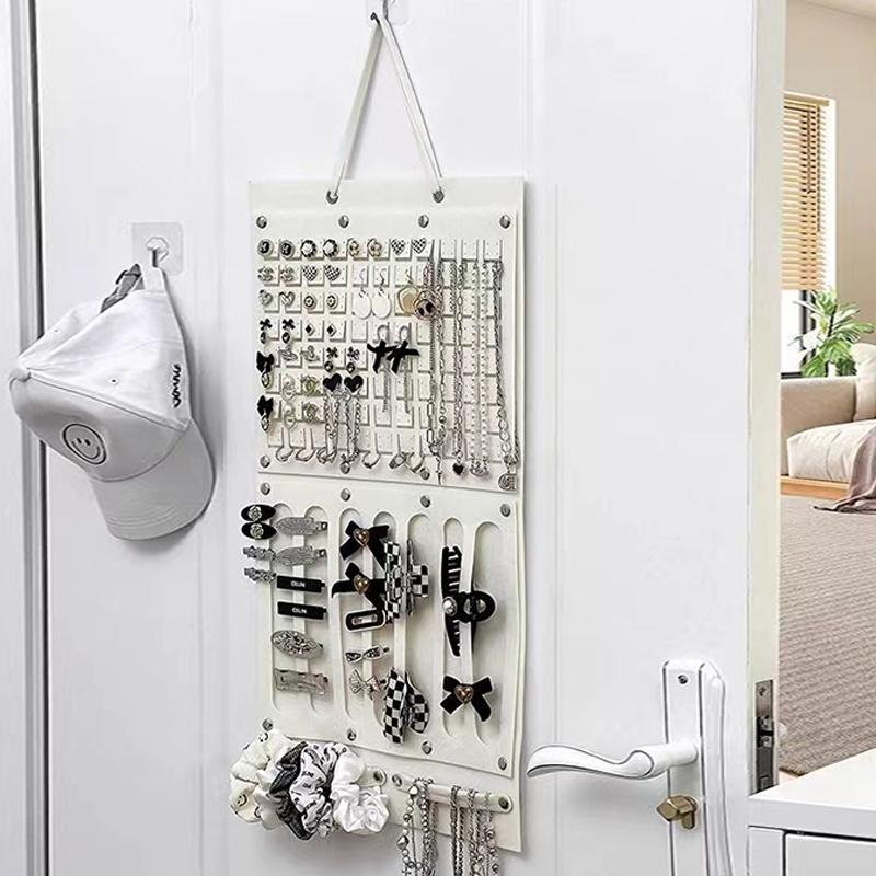 Большая вместимость зажим для волос держатель для повязки на голову настенный держатель для сережек ожерелье вешалка для хранения экономящий место органайзер настенный декор