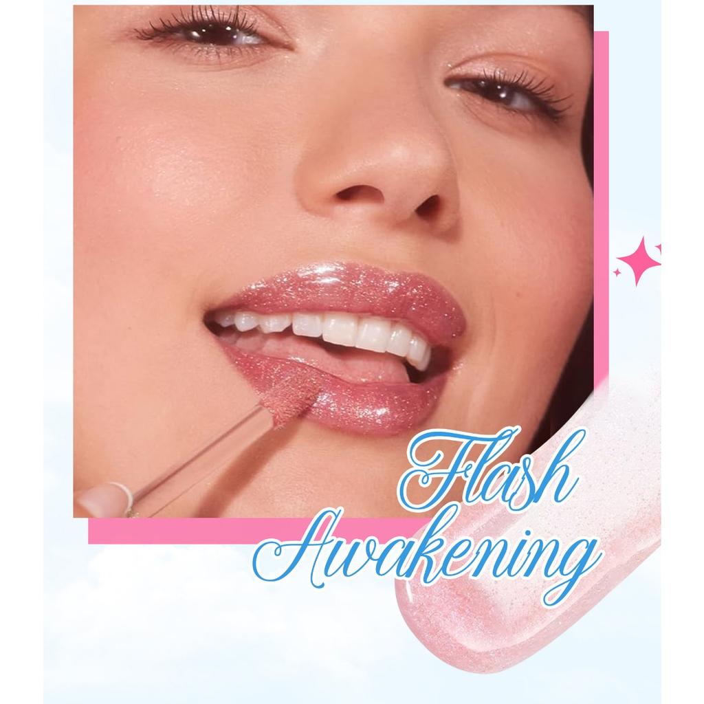 HANDAIYAN Перламутровый блеск для губ, легкая текстура, водостойкий, устойчивый к поту и не скатывающийся, подходит для ежедневных поездок на работу и вечеринок.