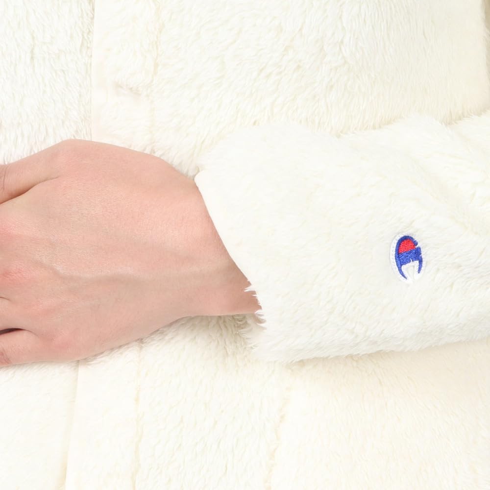 Outerwear Long Sleeve Embroidered Script Logo Snap Jacket Basic M [Champion] Women's CW-Y607 Off-White