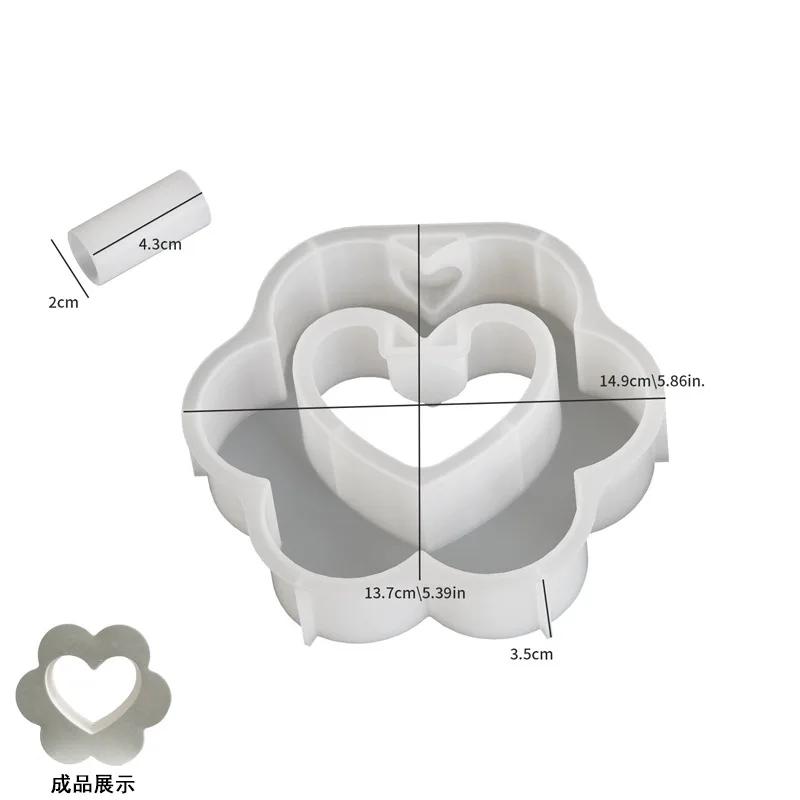 Holding Heart Shaped Hydroponic Vase Silicone Mold DIY Arch Test Tube Flower Vase Concrete Resin Molds Home Office Desktop Decor