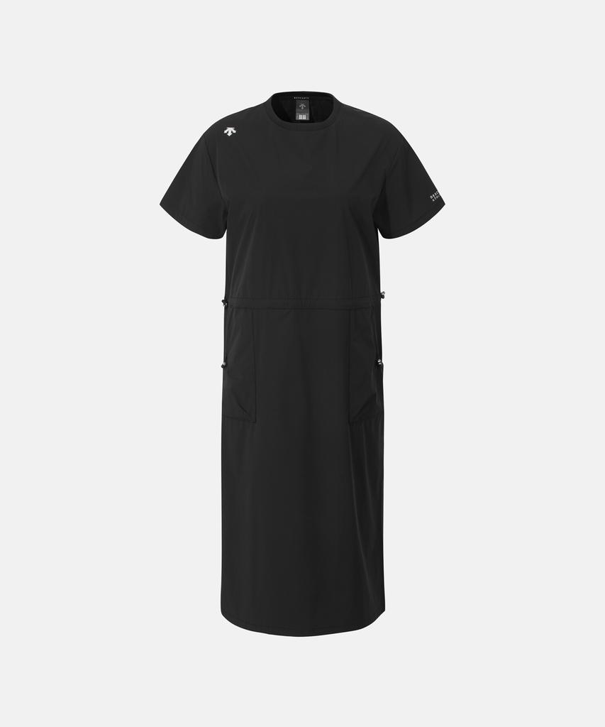 DESCENTE Женское охлаждающее тканое платье Черное Sr122Pop31