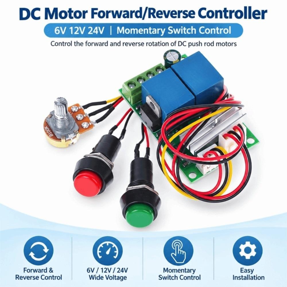 CW CCW Rotation DC Motor Controller 3A Current Rating PWM Regulator Switch For DC Motors