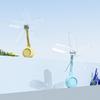 3Pcs Windmill Shaped Air Conditioning Ventilator Suction Cup Air Conditioner Vent Fan  For Home