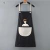 Унисекс Фартук для готовки Бытовой Мультяшный Фартук Шеф-повара Официанта Барбекю Взрослый Фартук с карманом Кухонные принадлежности