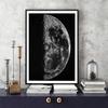 Черно-белая луна Галерея Настенная живопись Холст Картины Постеры и принты Современные настенные картины для офиса Домашний декор Без рамки
