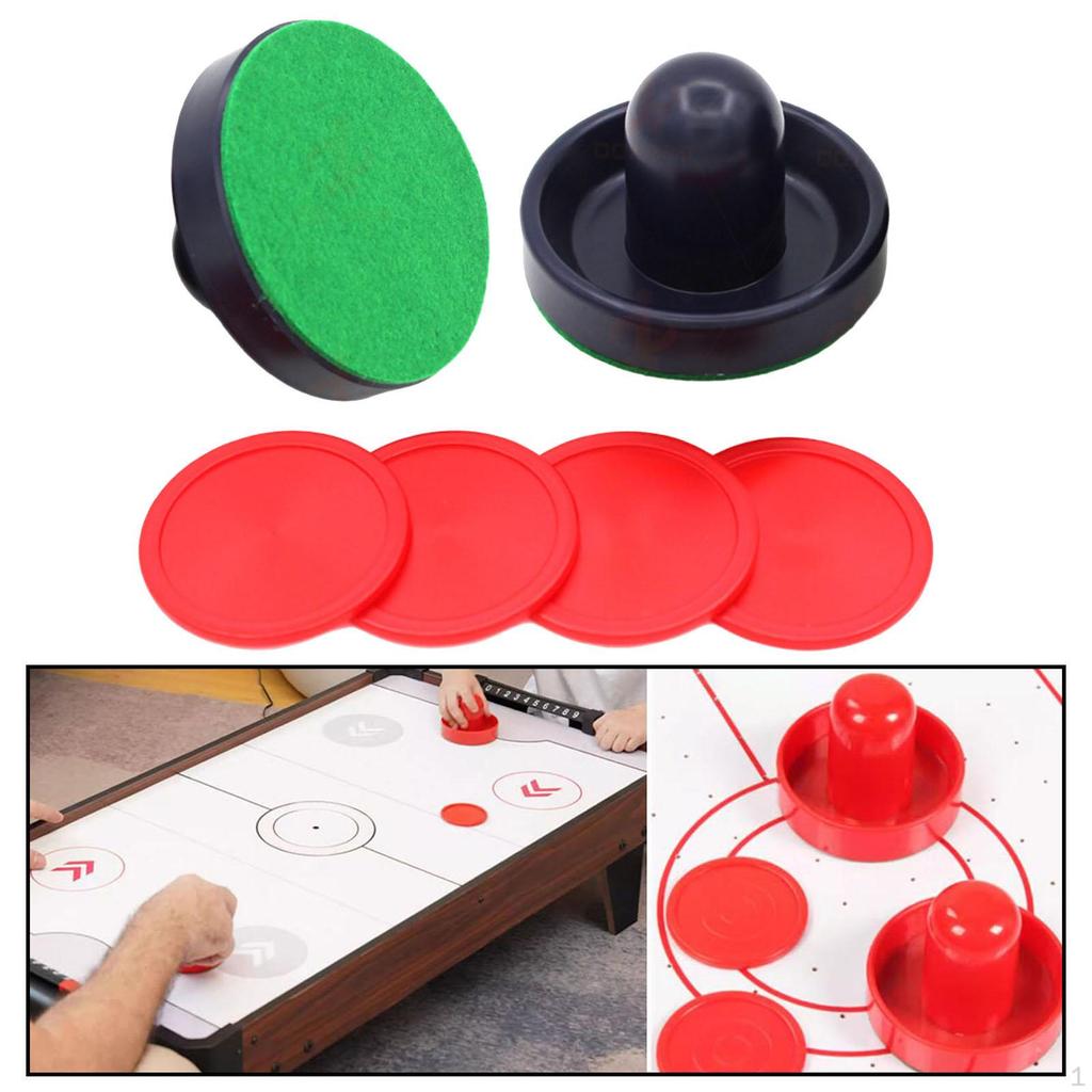 1 комплект мини-толкателей и шайб для аэрохоккея, лопасти для ручек ворот диаметром 96 мм для стола