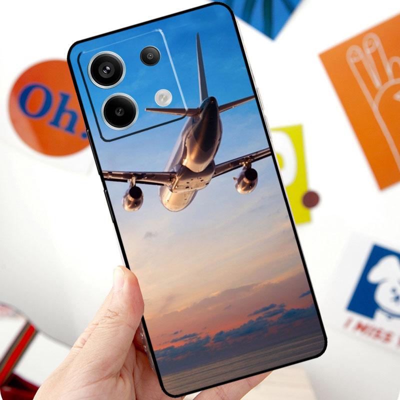 Чехол с изображением самолета, летящего в закат, для Xiaomi Redmi Note 14 13 10 11 12 Pro 11S 12S Чехол для Redmi 15 14C 10C 12C 13C 15C