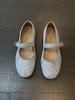 Super soft fashion round head shallow mouth one-word buckle woven surface versatile flat-soled single shoes casual Doudou shoes