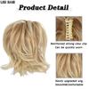 MISS WIG Synthetic Short Wavy Hair Claw Messy Ponytail Wig Extension Effortless Styling And Volume Boost