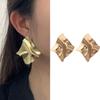 Metal Drop Earrings Irregular Pendants Earrings Twisted Geometric Personality Earrings For Women