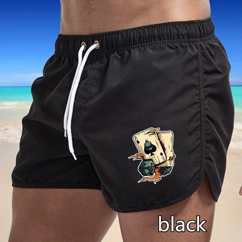 BBK-55 2025 Summer Men's Quick-Drying Swim Trunks Sports Pants Swimwear Beach Shorts Jogging Shorts