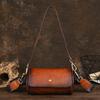 Женская сумка из натуральной кожи в стиле ретро, ​​универсальные однотонные сумки ручной работы из воловьей кожи на плечо и через плечо