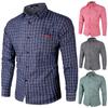 Autumn New Men's Fashion Slim Plaid Shirt Men's Long-sleeved Shirt Men's Casual Shirt