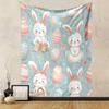 Easter Bunnies and Eggs Cute Tapestry Patterned Tapestry Decorative Wall Hanging, Home Bedroom Living Room Decor