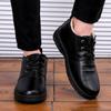 Winter Warm Leather and Cotton Shoes Winter Fleece-Lined Thickened Men's Elderly Cotton-Padded Shoes