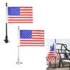 Motorcycle Flag Poles Mount for 1/2 Luggage Rack Motorcycle Flagpole Easy Install Flag Shelf With Base