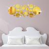 26Pcs 3D Round Mirror Acrylic Mirror Wall Sticker Diy Bedroom Bathroom And Tv Background Room Sticker Wall Decoration