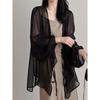 Chiffon Sunscreen Shirt Women's Summer Thin French Top Loose Small Cardigan Draped Shawl Jacket Package Mail
