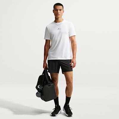 Men's Nike Dri Fit Quick Dry T Shirts Men's White/Black Crew Neck Moderate