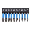 Набор из 10 отверток, набор бит S2 из легированной стали, 14 дюймов, шестигранный хвостовик, магнитная отвертка Security Star