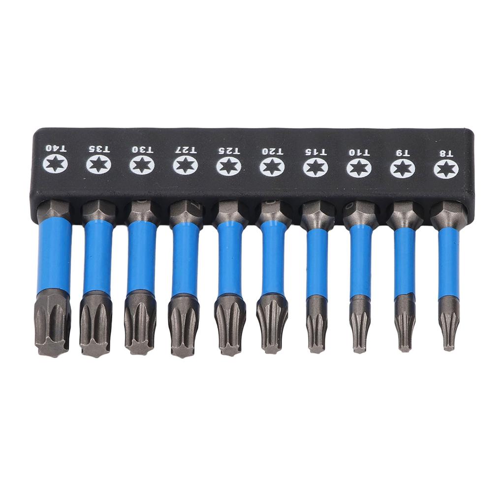 Набор из 10 отверток, набор бит S2 из легированной стали, 14 дюймов, шестигранный хвостовик, магнитная отвертка Security Star