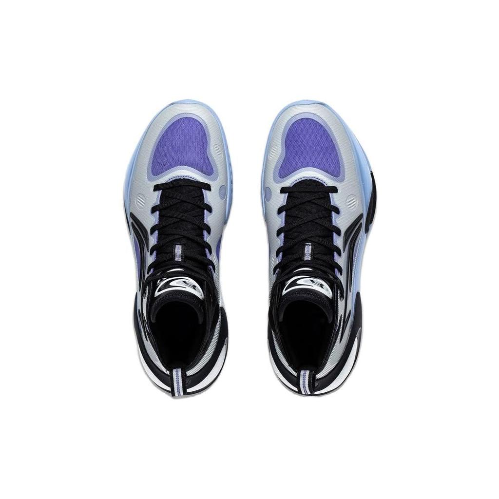 Баскетбольные кроссовки Li Ning Yu Shuai 17 Shock Absorbing Anti-Slip Mid-Top мужские кроссовки Black Gray ABAT043-2