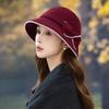 Sweet Versatile Lace Bow Fisherman Hat Autumn and Winter Casual Versatile Warm Hat Outdoor Travel Elegant Basin Hat Korean