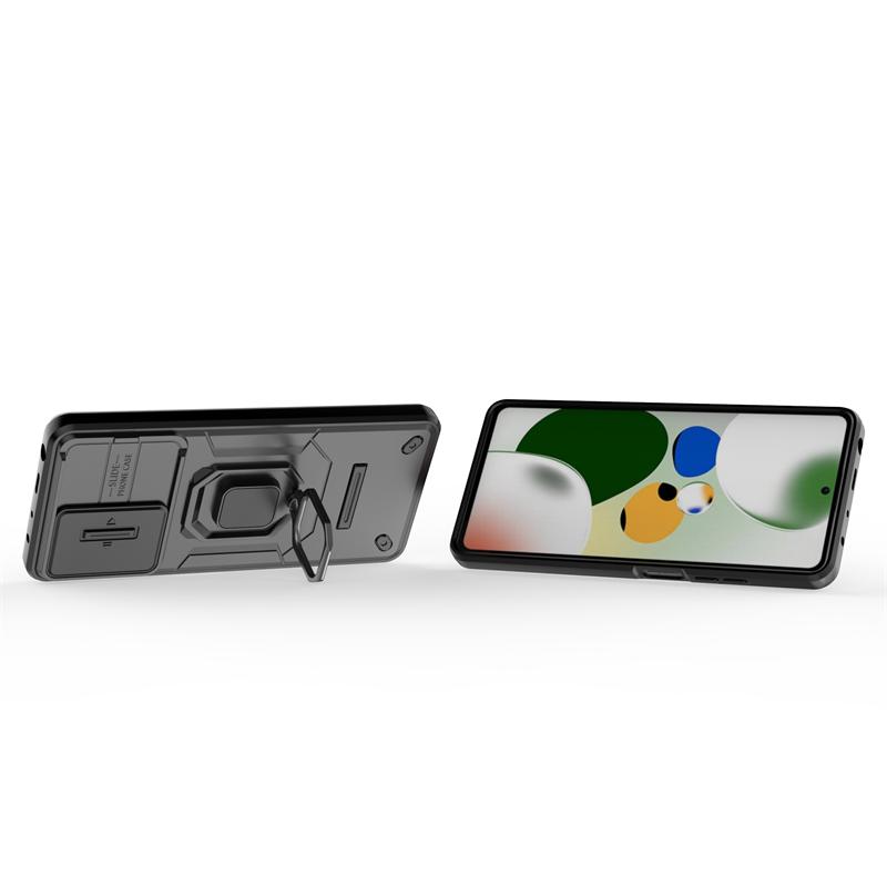For Xiaomi Poco X5 Pro 5G Case Magnetic Ring Holder Stand Phone Case For PocoX5 Pro X 5 X5Pro Slide Camera Lens Armor Back Cover