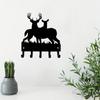 Buck Deer Family #1 Deer Key Rack Hanger - 9 Inch Wide Metal Wall Art Family Buck Deer Key Hanger Nine Inch Wall Art Metal
