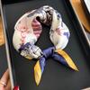 100% Natural Real Silk Scarf Women Print Neck Hairband Shawl Neckerchief Female Square Scarves Wrap Kerchief Mulberry Hijab