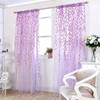 2 Pieces Voile Tulle Willow Leaf Window Curtain Room Salix Leaf Sheer Vine Drapes Curtain Willow Leaf Curtain for Living Room Bedroom Balcony