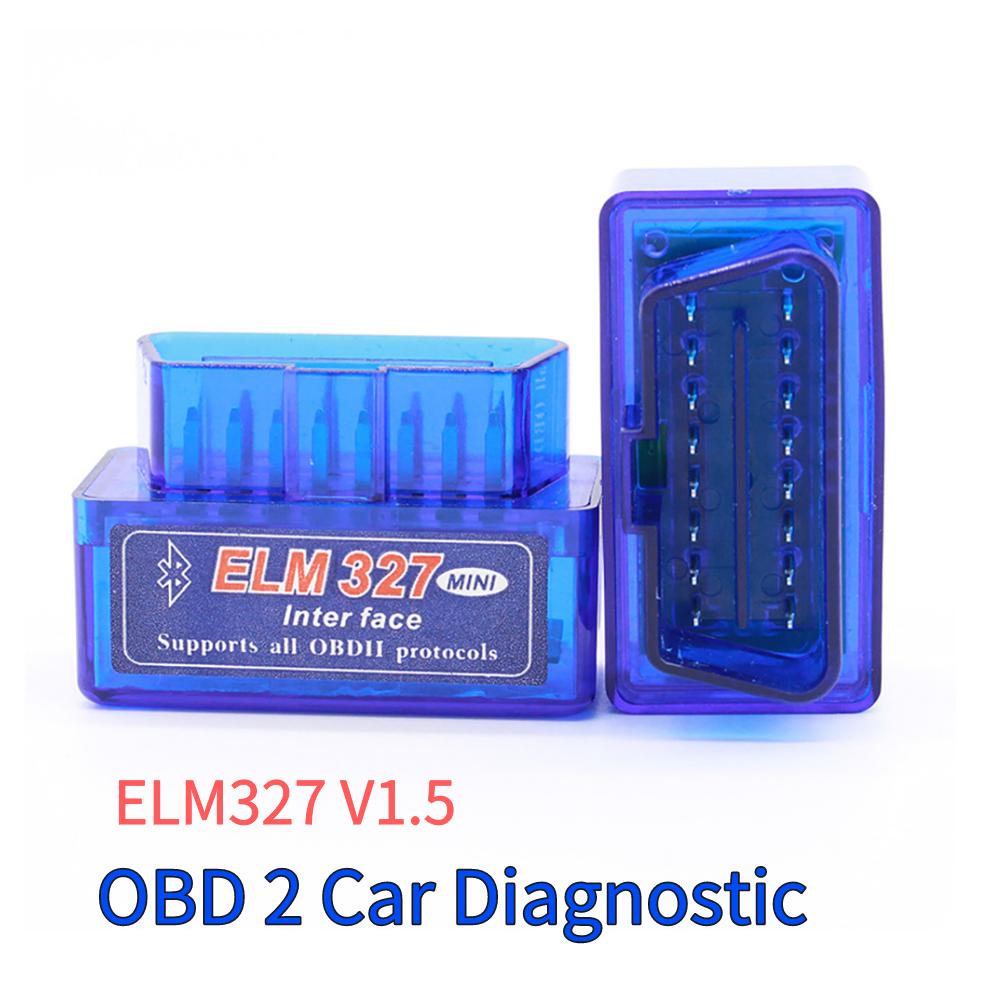 Mini ELM327 V1.5 Bluetooth OBD2 Беспроводной автомобильный диагностический сканер 2-слойная печатная плата ELM 327 PIC18F25K80 Чип Универсальный протокол OBD II Считыватель кодов автомобиля