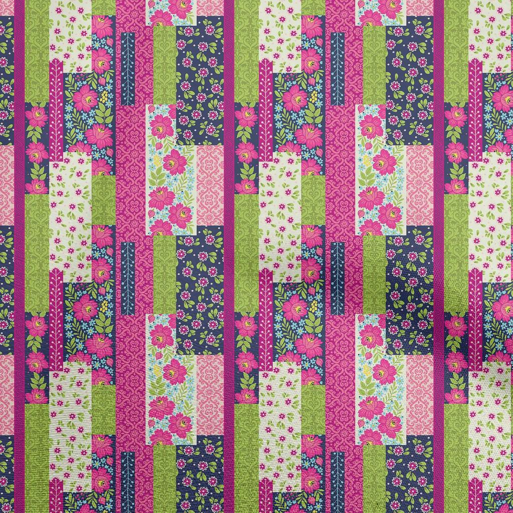 oneOone Cotton Flex Fuschia Pink2 Fabric Floral Sewing Craft Projects Fabric Prints By Yard 40 Inch