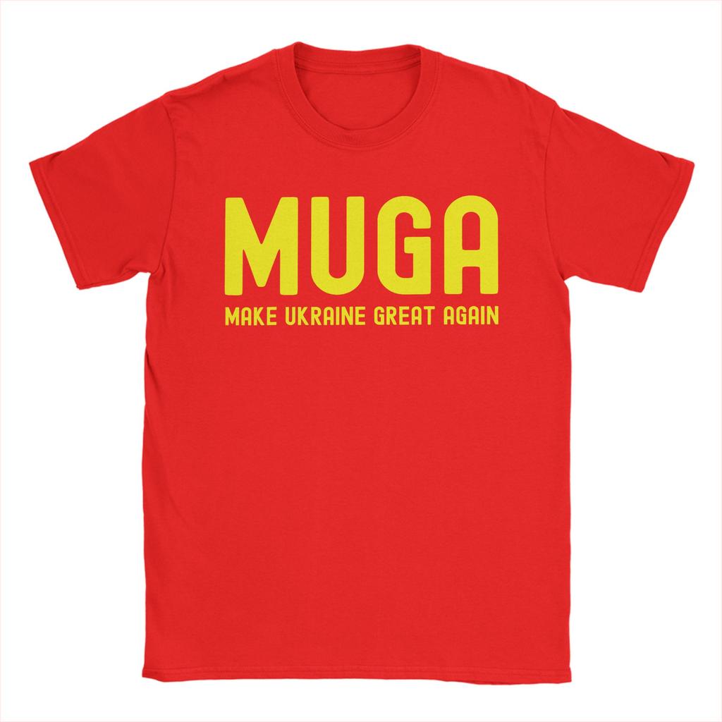 MUGA Make Ukraine Great Again TShirts Men Novelty 100 Cotton Tees Crew Neck Short Sleeve T Shirt Party Tops
