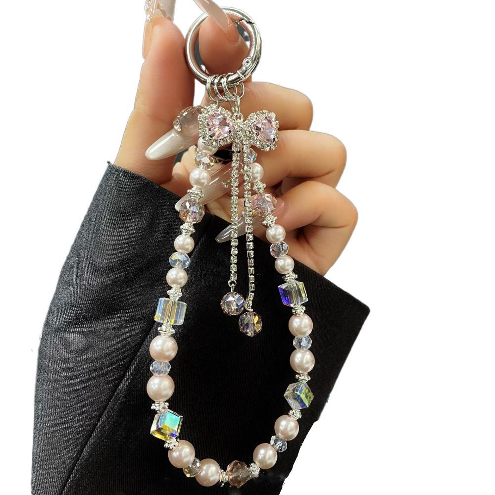 Высококачественный роскошный ремешок для телефона со стразами, жемчужный ремешок для телефона со стразами, подарок для девочек на Новый год