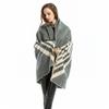 Autumn and Winter Genuine Geometric Pattern Soft Oblique Striped Scarf, Women's Shawl