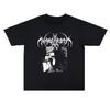2025 Summer Men's Black Metal Rock Band Nargaroth Pattern Printed 100% Cotton High-quality Short-sleeved T-shirt