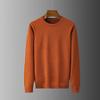 Men’s Solid Color Round Neck Pullover Sweater - Simple, Versatile Long Sleeve T-Shirt Style