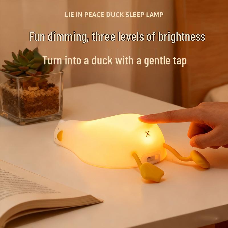 Silicone Duck Night Light: Soft Glow, Eye-Friendly Bedside Lamp