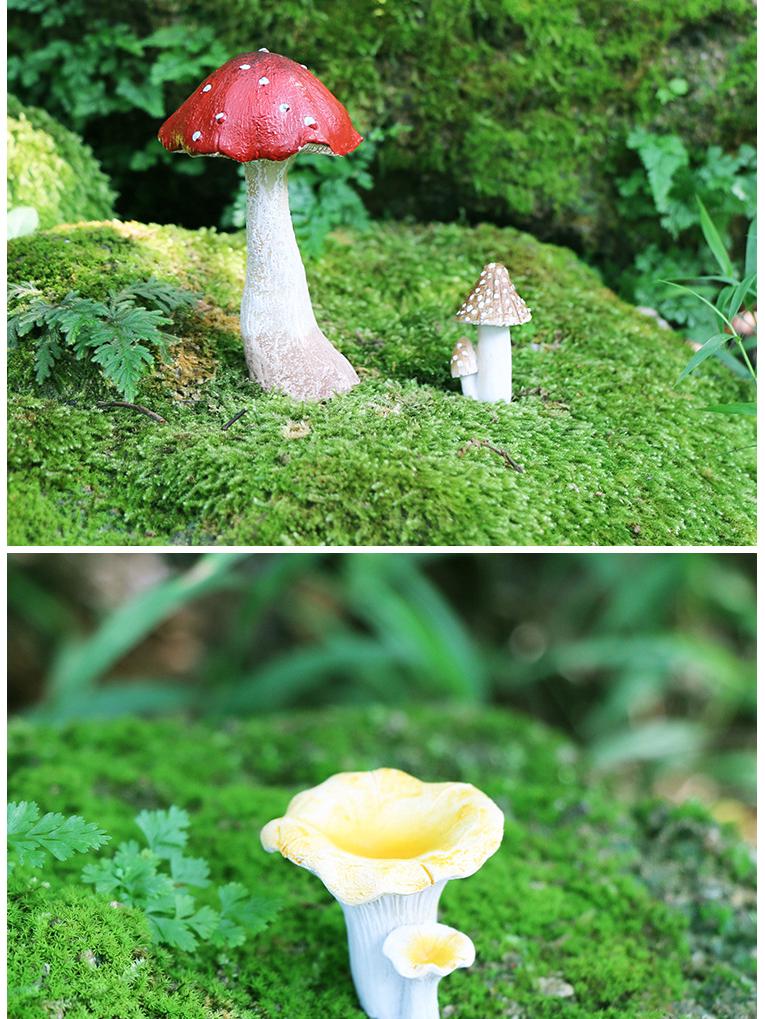 Outdoor Garden Ornaments: Simulated Mushroom Bonsai Decorations for Courtyard Landscaping