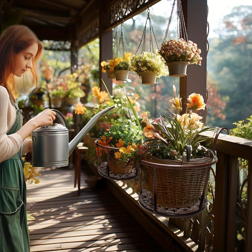 Подвесные балконные ящики, Металлический цветочный горшок, Железная стойка, Балконная корзина-плантер, Маленькая полка-контейнер для балконной ограды, Садовый цветочный горшок