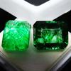 21.80 Ct Natural Colombian Emerald Green   Emerald Cut Loose Gemstone